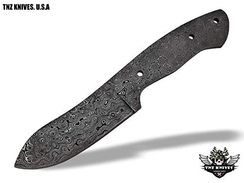 TNZ- 401 Damascus 9" Fixed Blade Blank Knife