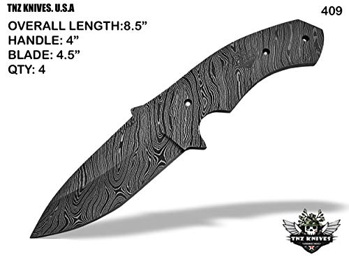 TNZ- 409 Damascus 9" Fixed Blade Blank Knife