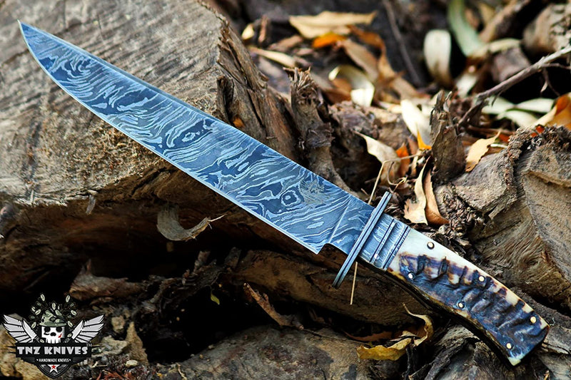 Handmade Damascus Bowie Knives