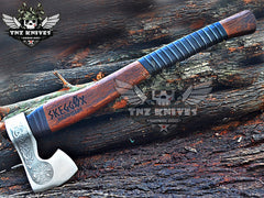 TNZ-634 Hand Forged Helm of Awe Viking Axe | Carbon Steel Viking Axe | Gift For Men | Christmas Gift