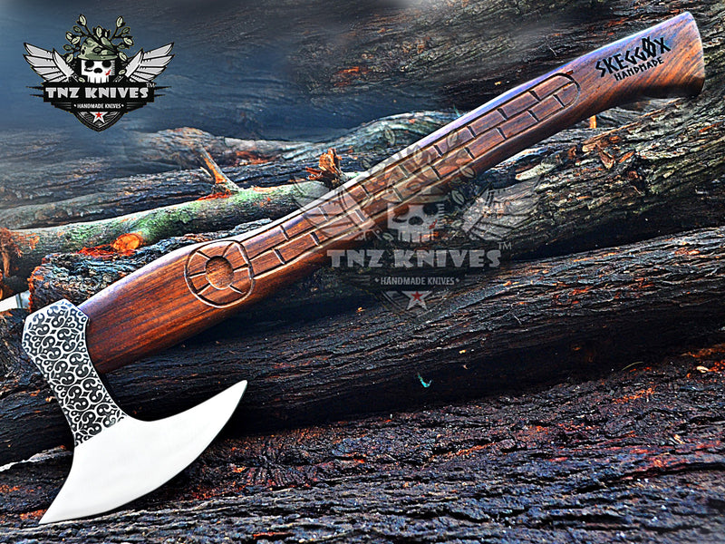 TNZ-633 Handmade Viking Axe | Camping Axe Wood Chopping Axe | Gift For Husband | Xmas Gift