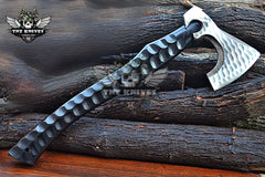 TNZ-632 Handmade High Carbon Steel Edge Viking Axe | Black Handle Axe | Camping Axe |  Gift For Men | Christmas Gift | Halloween Gift