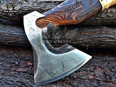 TNZ-623 Expertly Crafted Viking Axe | Camping & Outdoor Axe | Bearded Axe | Personalized Axe