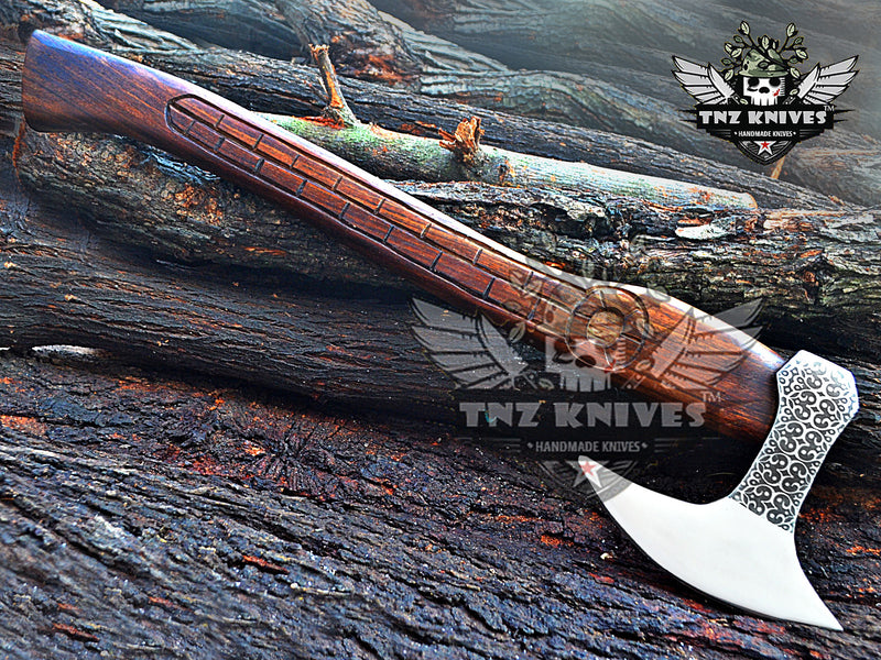 TNZ-633 Handmade Viking Axe | Camping Axe Wood Chopping Axe | Gift For Husband | Xmas Gift