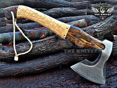 TNZ-623 Expertly Crafted Viking Axe | Camping & Outdoor Axe | Bearded Axe | Personalized Axe