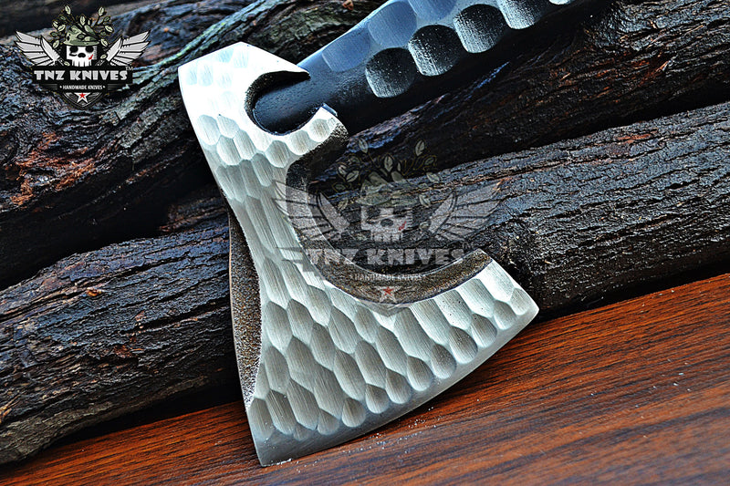 TNZ-632 Handmade High Carbon Steel Edge Viking Axe | Black Handle Axe | Camping Axe |  Gift For Men | Christmas Gift | Halloween Gift