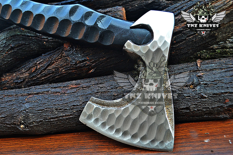 TNZ-632 Handmade High Carbon Steel Edge Viking Axe | Black Handle Axe | Camping Axe |  Gift For Men | Christmas Gift | Halloween Gift