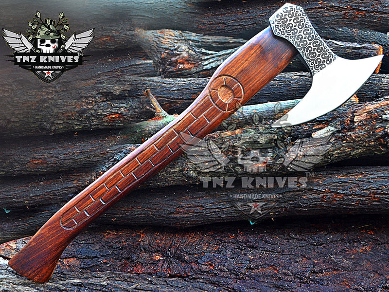 TNZ-633 Handmade Viking Axe | Camping Axe Wood Chopping Axe | Gift For Husband | Xmas Gift