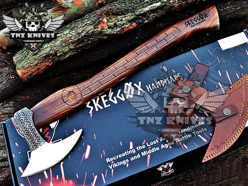 TNZ-633 Handmade Viking Axe | Camping Axe Wood Chopping Axe | Gift For Husband | Xmas Gift