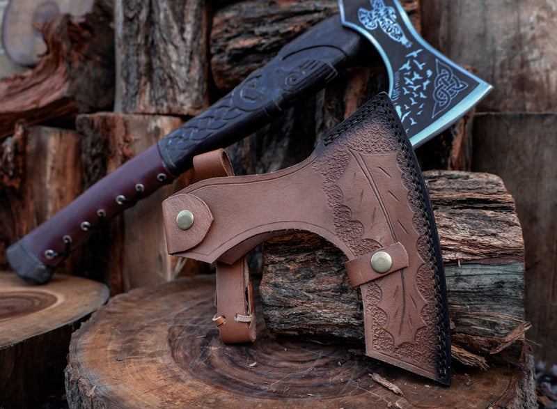 Forged Raven Style Viking Axe, Premium Style Axe, Camping Axe