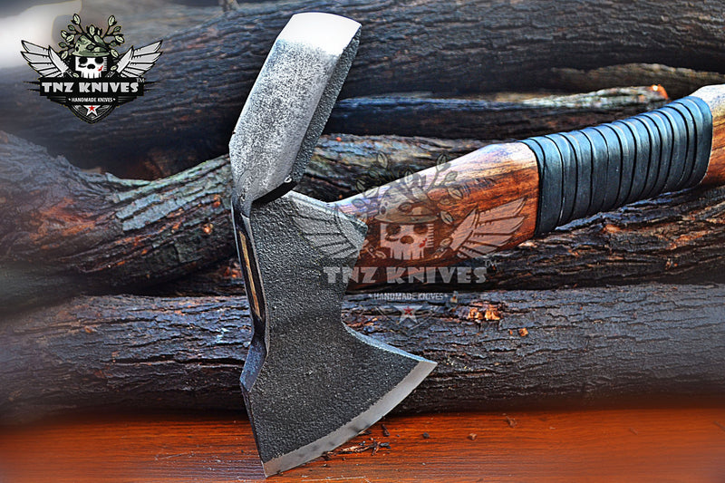 TNZ-631 Hand Forged High Carbon Steel Double Head Edge Viking Axe | Tomahawk Axe | Gift For Husband | Anniversary Gift | Christmas Gift