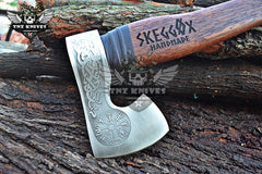 TNZ-634 Hand Forged Helm of Awe Viking Axe | Carbon Steel Viking Axe | Gift For Men | Christmas Gift