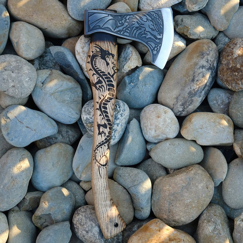 Hand-Forged Dragon Style Viking Axe | Premium Style Scandinavian Axe