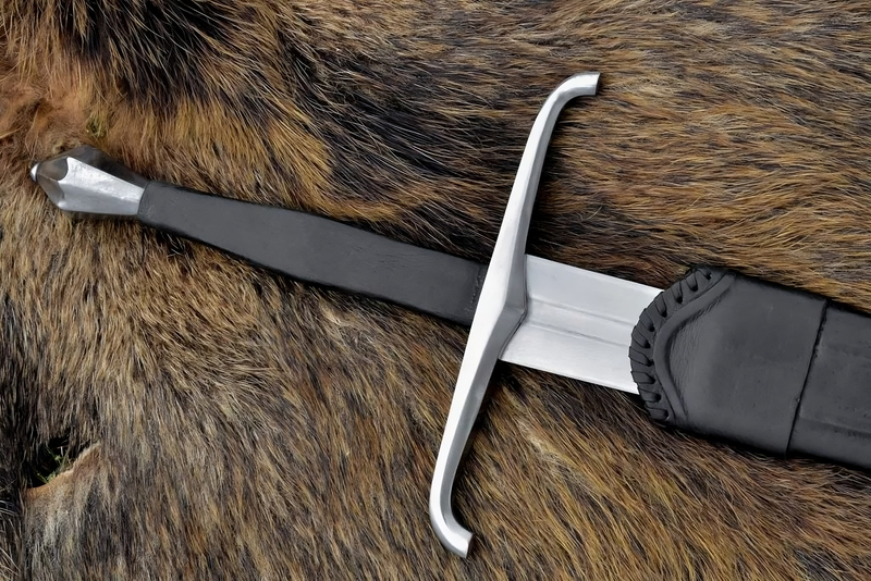 Handmade Italian One-and-a-Half-Handed Sword Replica with Scabbard