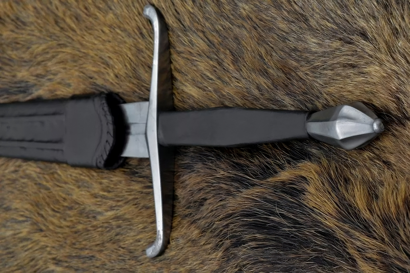 Handmade Italian One-and-a-Half-Handed Sword Replica with Scabbard