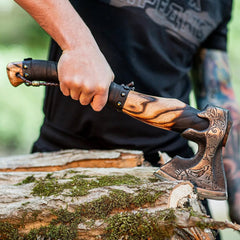 Hand-Forged Bear Head and Fenrir Head Viking Axe | New Premium Edition Viking Axe