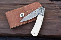 Damascus Steel Folding Pocket knife 8