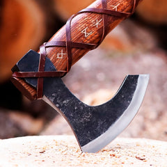 Hand-Forged Battle Ready Viking Axe, Premium King Ragnar Lothbrok Axe