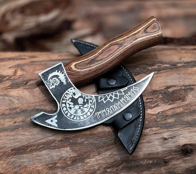 Helm of Awe Viking Runes Pizza Cutter | Stainless Steel Pizza