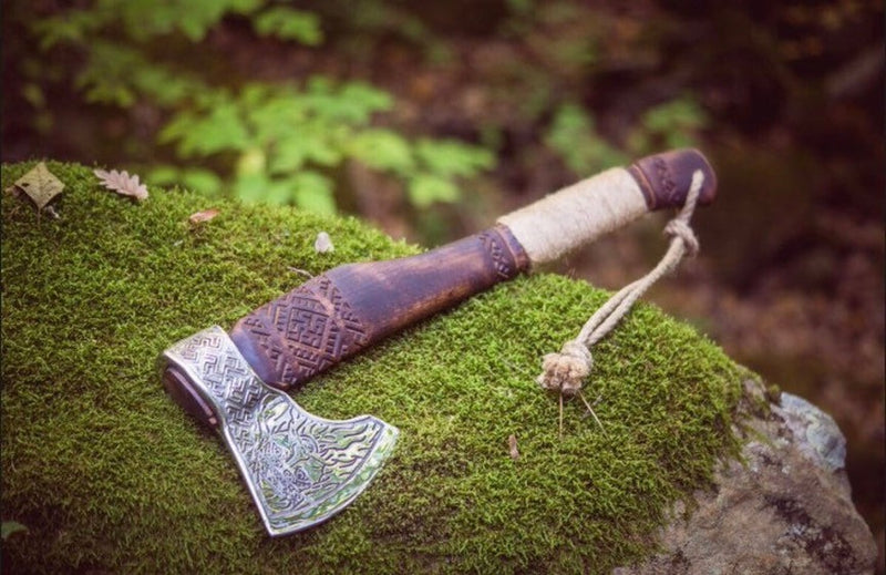 Odin Forged Viking Axe, Premium Style Axe, Camping Axe