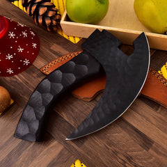 Handmade Black Cobra Viking Pizza Axe – Unique Viking Pizza Cutter