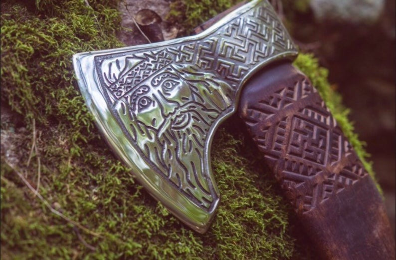 Odin Forged Viking Axe, Premium Style Axe, Camping Axe