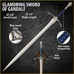 Glamdring Sword – Legendary Elvenking Long Sword Replica for Collectors