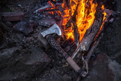 Forged Slavic Sun Outdoor Camping Viking Axe