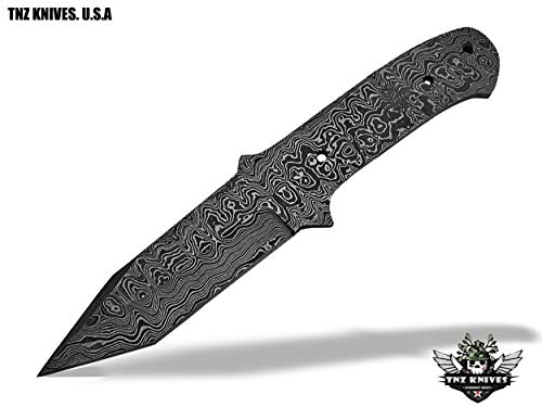 TNZ- 407 Damascus 9" Fixed Blade Blank Knife
