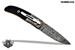TNZ-464 USA Quality Damascus Folding Knife, 8