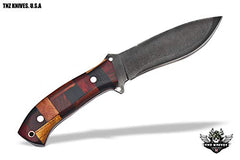TNZ-446 Fixed Blade High Carbon 1095 Acid Treated Skinner Knife 10